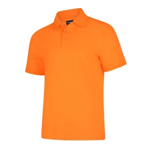 Orange deluxe polo shirt front view