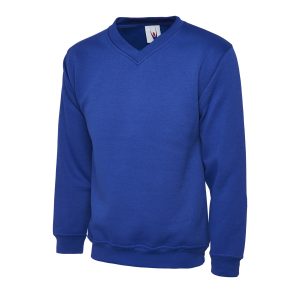 Royal childrens classic v-neck sweatshirt front view