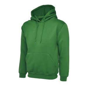 Kelly Green classic hooded sweatshirt front view
