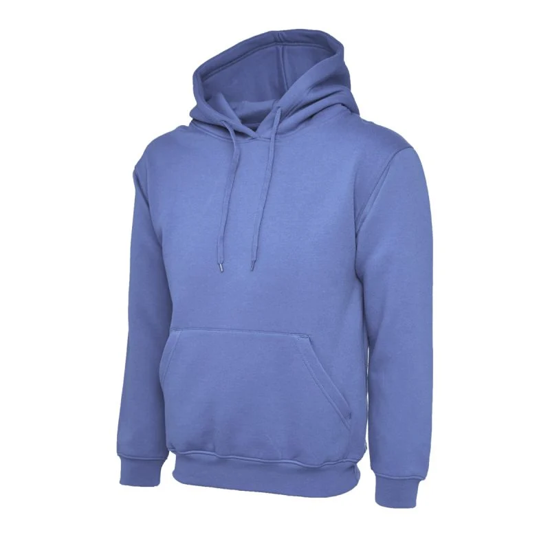 Violet classic hooded sweatshirt front view