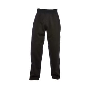 Black childrens jog bottoms front view