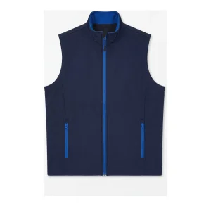Navy/Royal printable softshell gilet front view