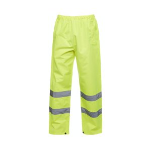 Yellow hi vis trouser front view