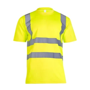 Yellow hi vis short sleeve t-shirt front view