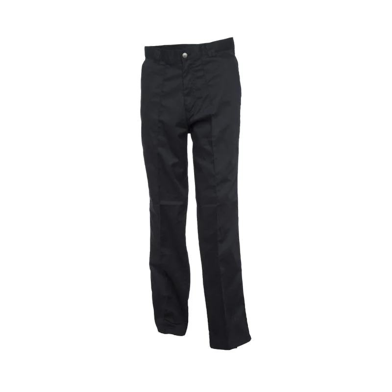 Black workwear trouser long front view