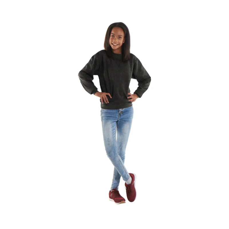 Charcoal UX childrens sweatshirt front view