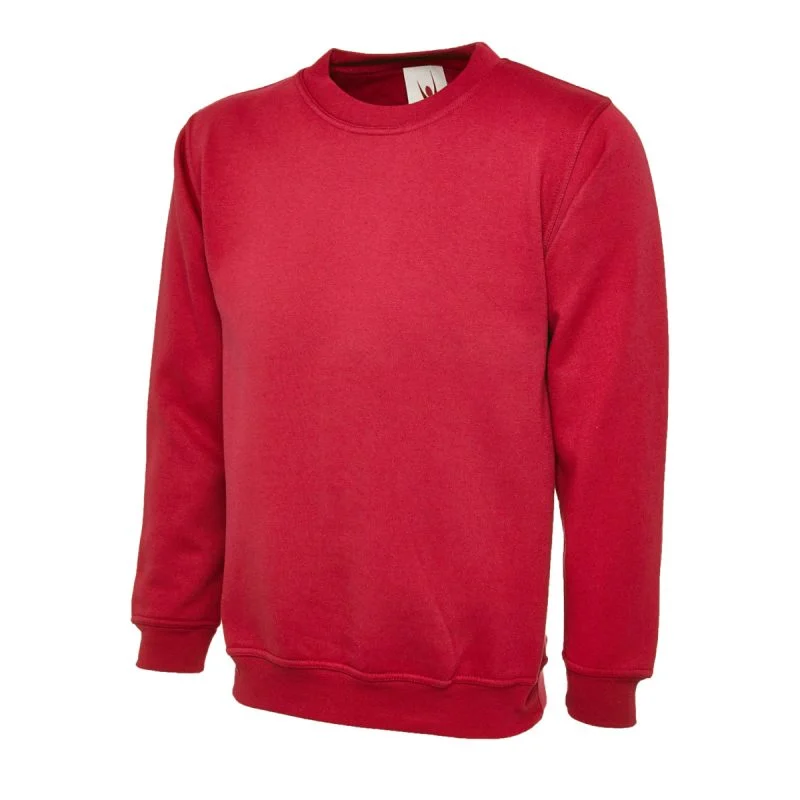 Red UX childrens sweatshirt front view
