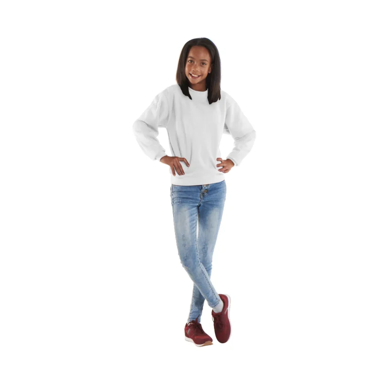White UX childrens sweatshirt front view