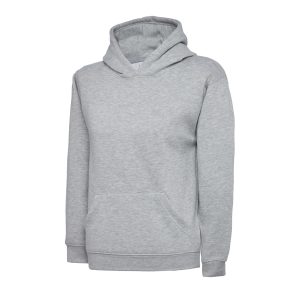 Heather Grey The UX Children’s Hoodie front view