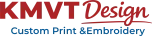 KMVT Design custom print and embroidery logo
