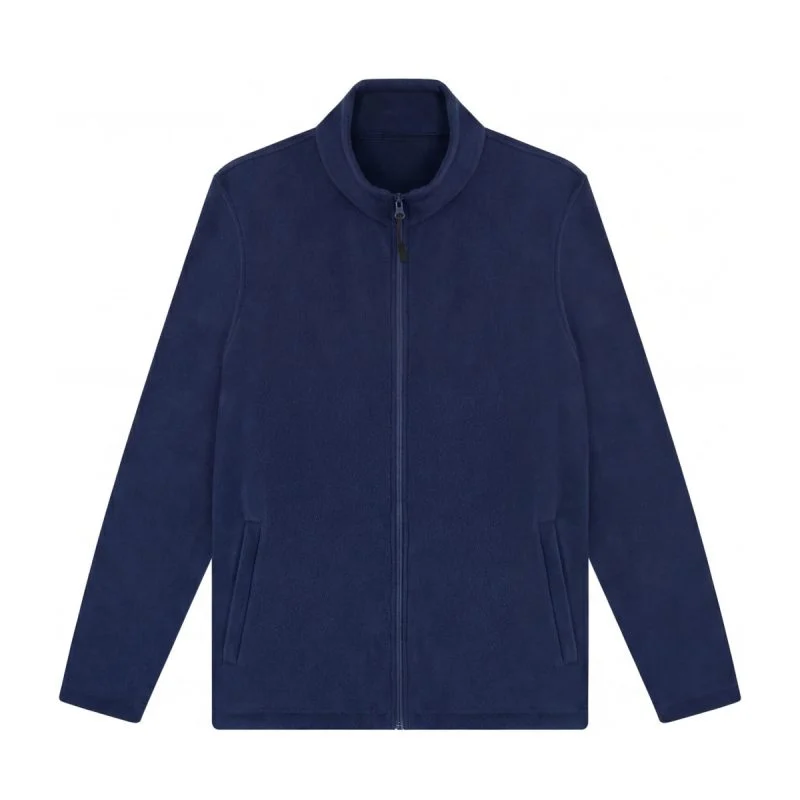 Navy lightweight full zip microfleece jacket front view