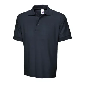 UC104 heavyweight cotton polo shirt in navy