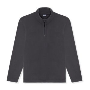 lightweight-quarter-zip-microfleece-charcoal-front