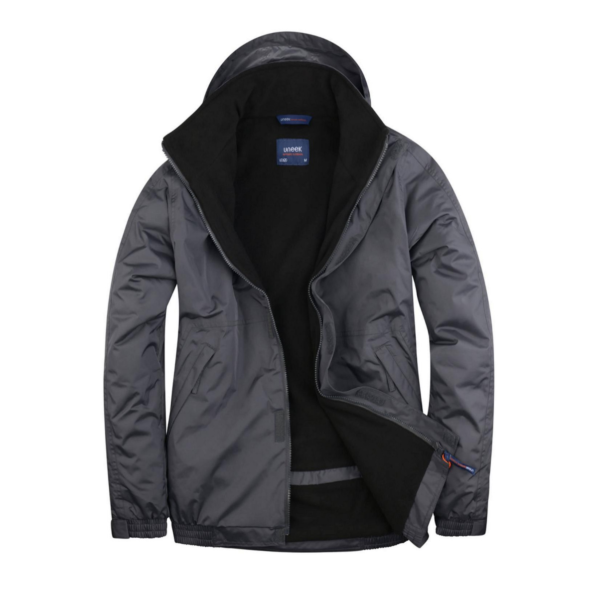 Deep Grey/Black premium outdoor jacket front view