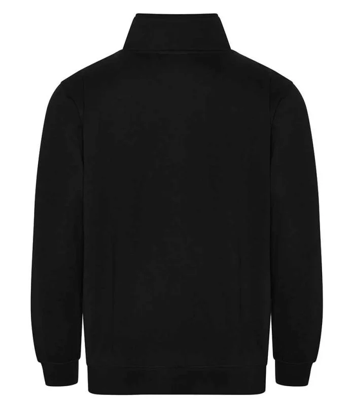Black Pro RTX Pro 1/4 Neck Zip Sweatshirt RX305 back view