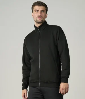 Black Pro RTX Pro Full Zip Sweatshirt RX310 worn by model front view